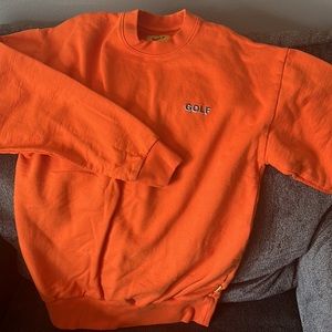 Orange Golf Wang crew neck sweatshirt. Size Medium